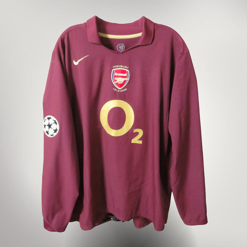 Authentic Nike Arsenal 2005-2006 Home longsleeve shirt, Henry 14 on the back, size XXL | Nostalgic Football Shirts