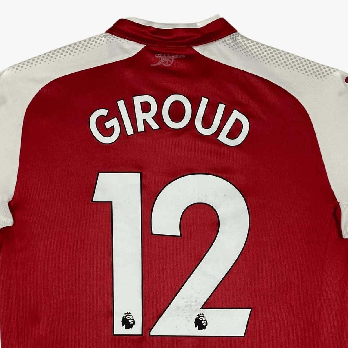 Retro Arsenal 2017-2018 Home football jersey by Puma, Giroud 12, size S | Nostalgic Football Shirts