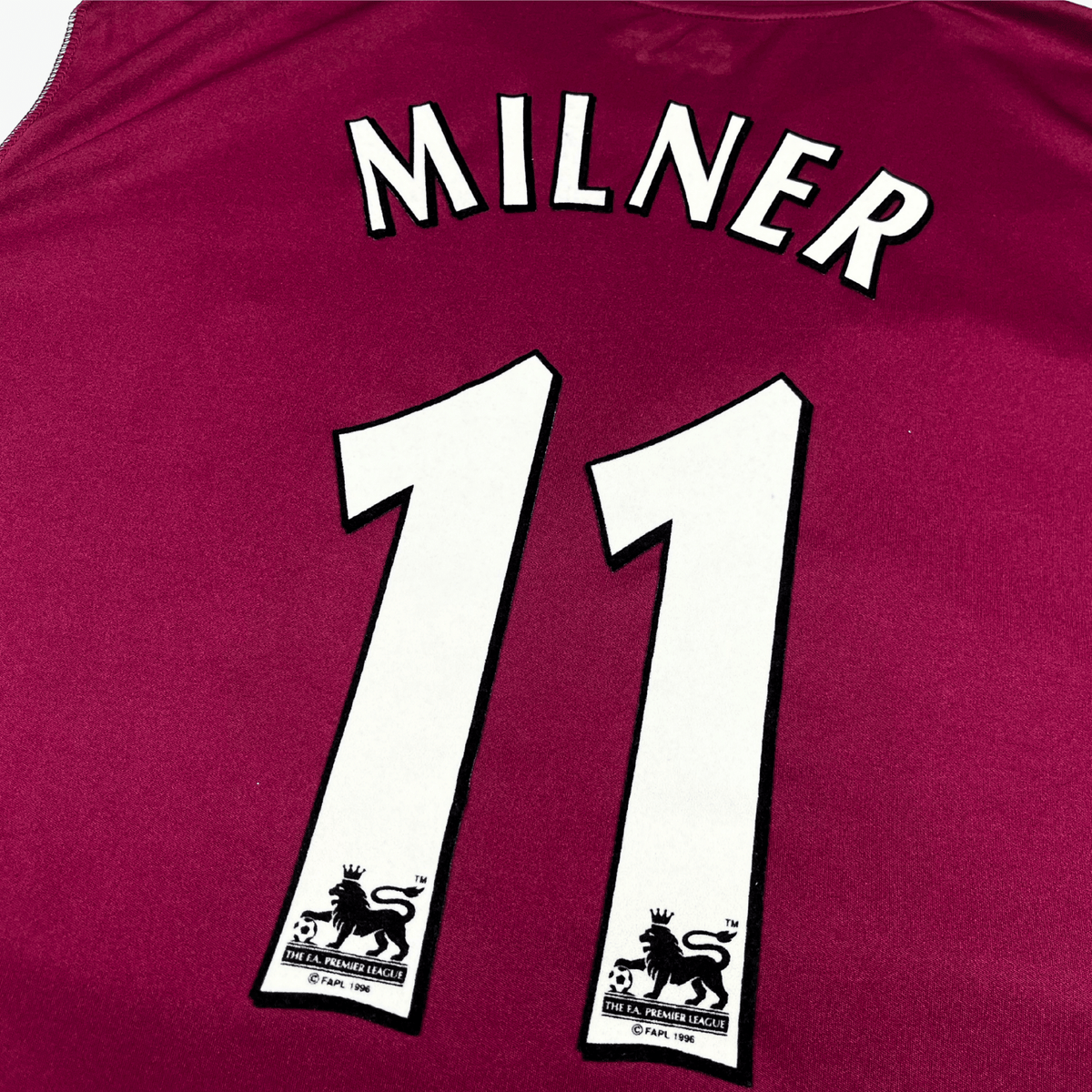Retro Aston Villa 2005-2006 Home football jersey by Diadora, Milner 11, size XL | Nostalgic Football Shirts