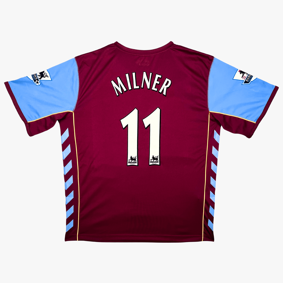 Vintage Aston Villa 2005-2006 Home football shirt with Milner 11 print, size XL | Nostalgic Football Shirts