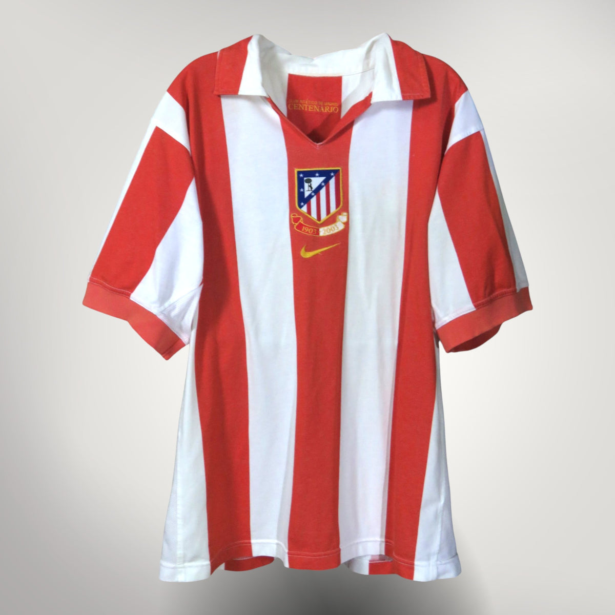 Vintage Atletico Madrid 2002-2004 Home football shirt, size M | Nostalgic Football Shirts