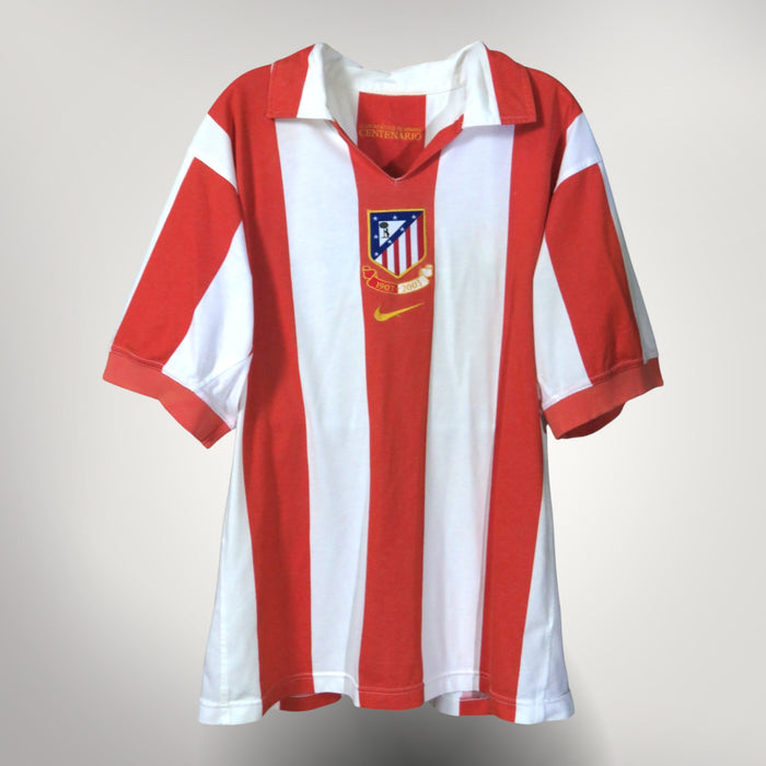 Vintage Atletico Madrid 2002-2004 Home football shirt, size M | Nostalgic Football Shirts