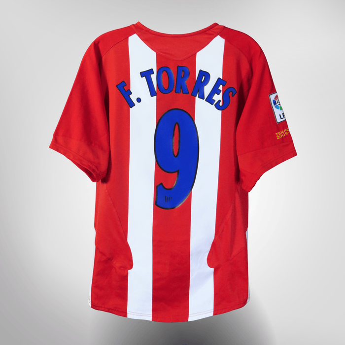 Vintage Atletico Madrid 2005-2006 Home football shirt with Torres 9 print, size S | Nostalgic Football Shirts
