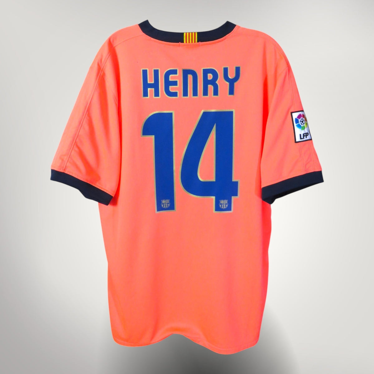 Vintage Barcelona 2009-2010 Away football shirt with Henry 14 print, size XL, product code 355020-870 | Nostalgic Football Shirts