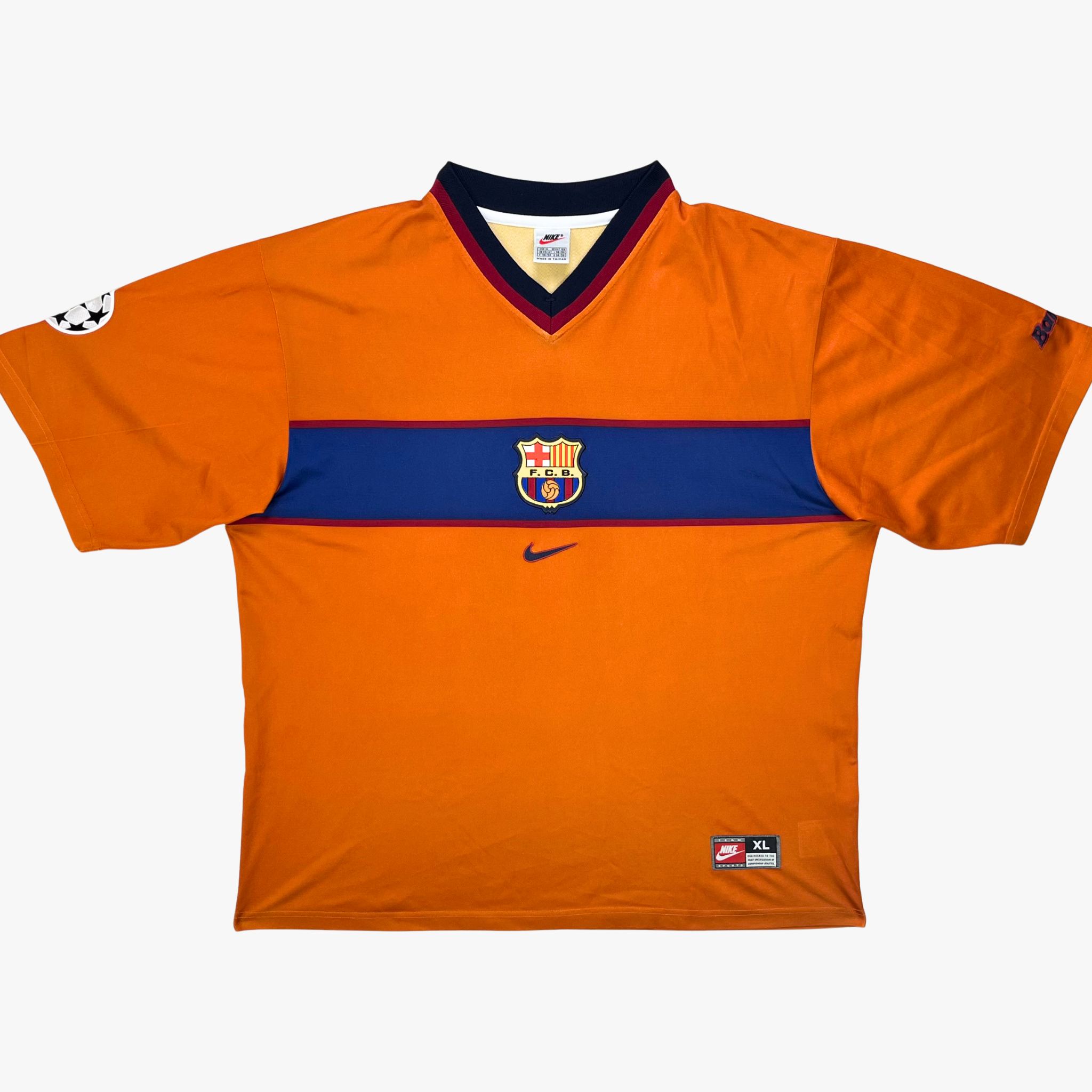 FC Barcelona 1998-99 CL Uitshirt Rivaldo #11 XL