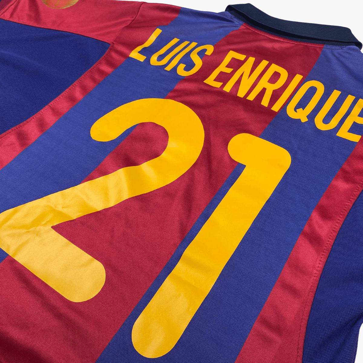 FC Barcelona 2000-01 Home Enrique #21 Shirt M
