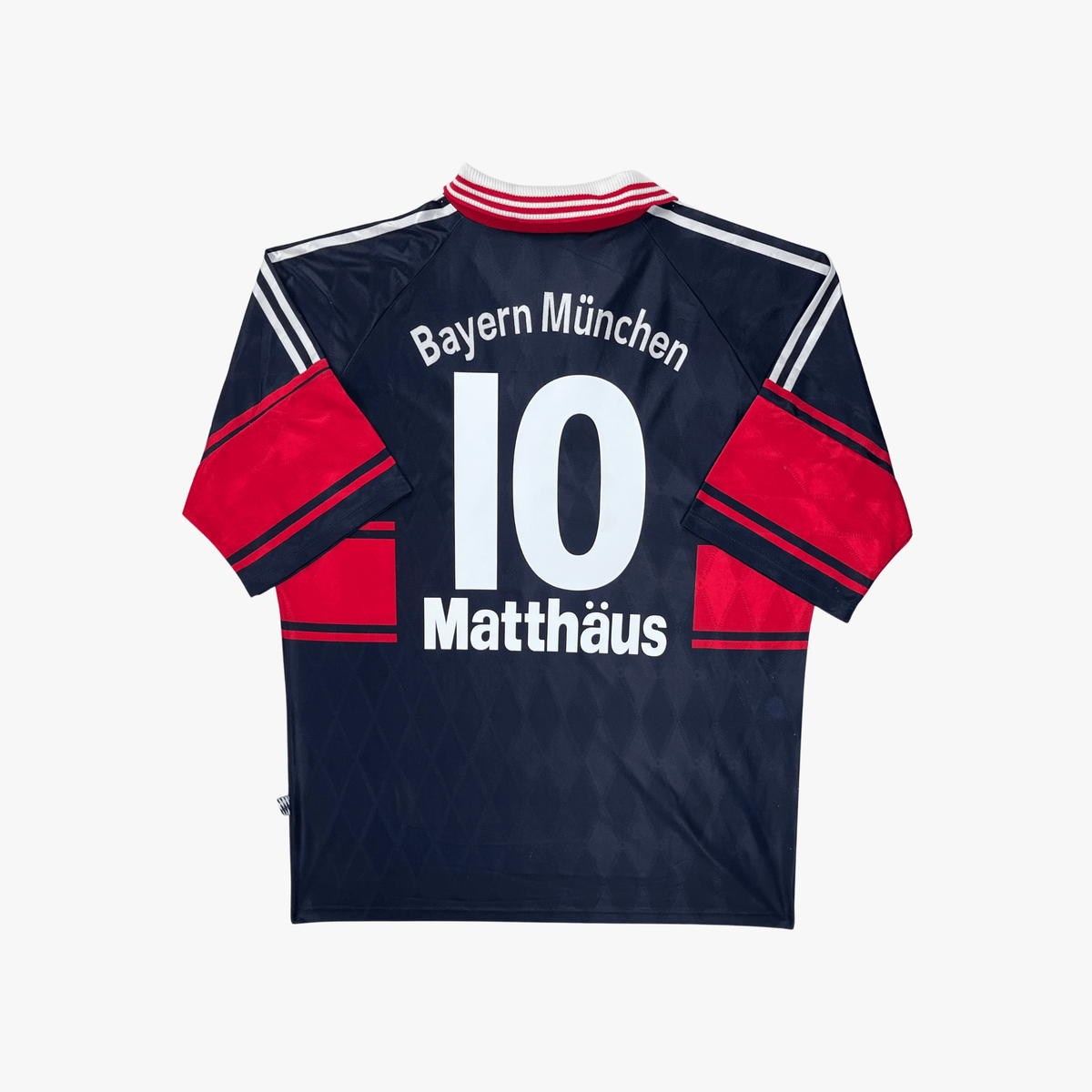 Vintage Bayern Munich 1997-1999 Home football shirt with Matthäus 10 print, size XL | Nostalgic Football Shirts