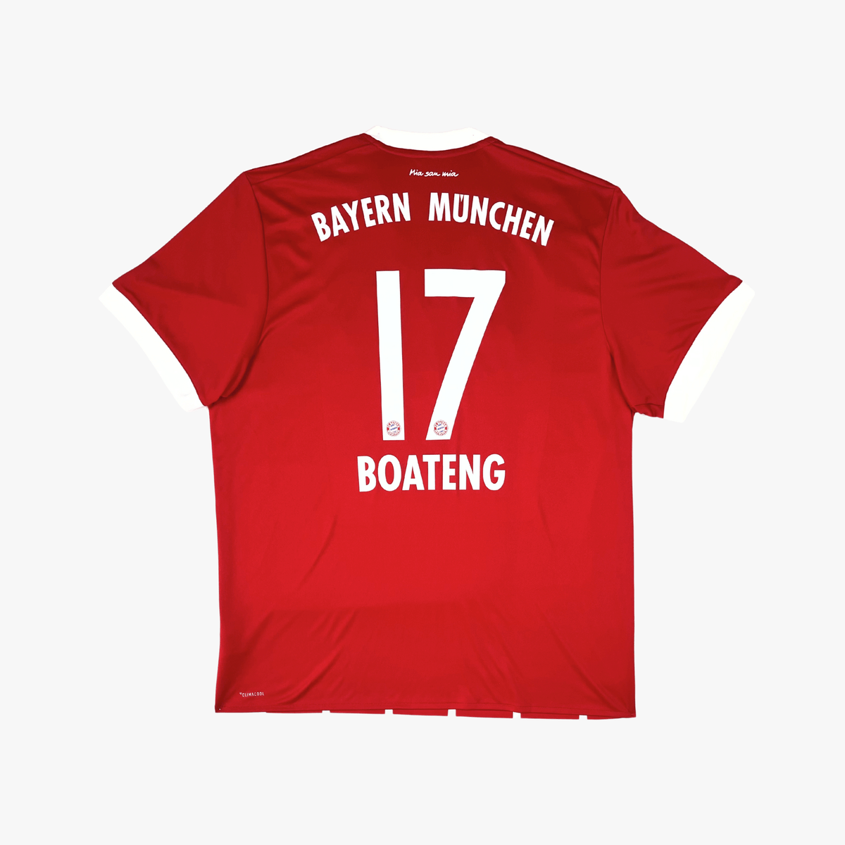 Vintage Bayern Munich 2017-2018 Home football shirt with Boateng 17 print, size XXL | Nostalgic Football Shirts