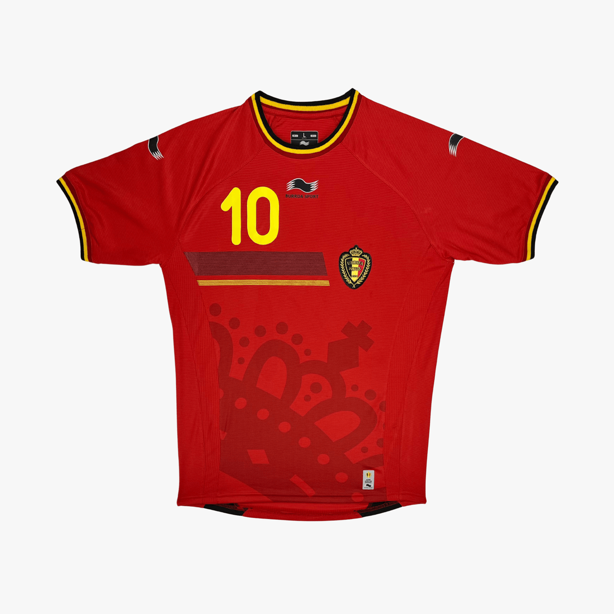 Authentic Burrda Belgium 2014-2015 Home shirt, Hazard 10 on the back, size L | Nostalgic Football Shirts