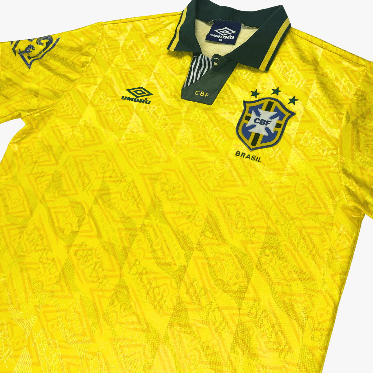 Retro Brazil 1991-1993 Home football jersey by Umbro, size L | Nostalgic Football Shirts