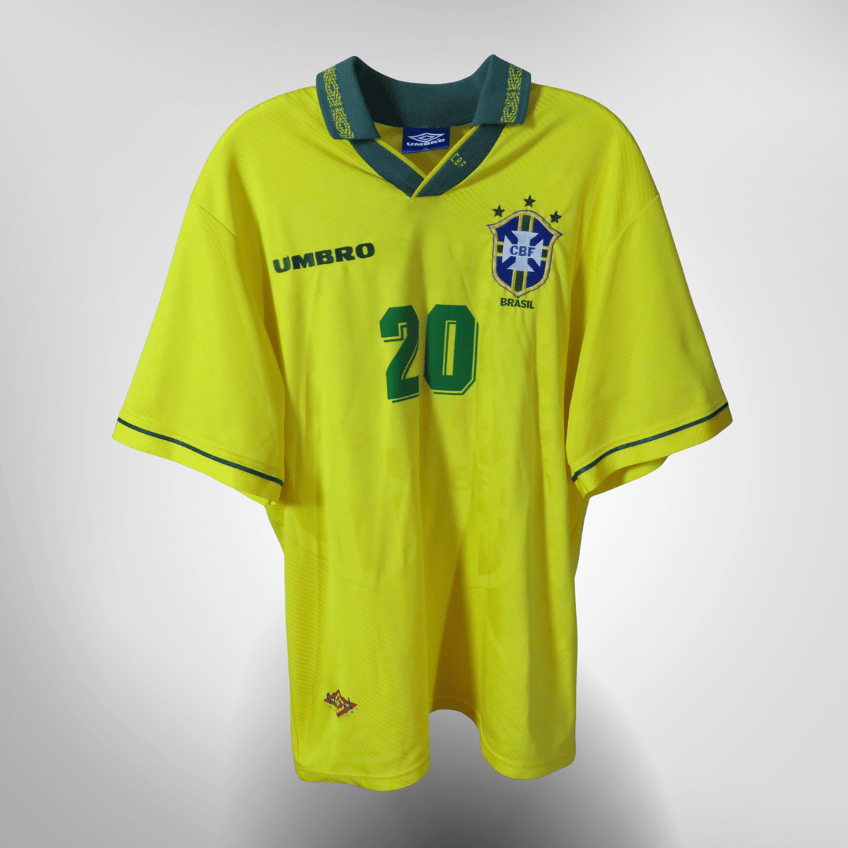 Authentic Umbro Brazil 1993-1994 Home shirt, Ronaldo 20 on the back, size XL | Nostalgic Football Shirts