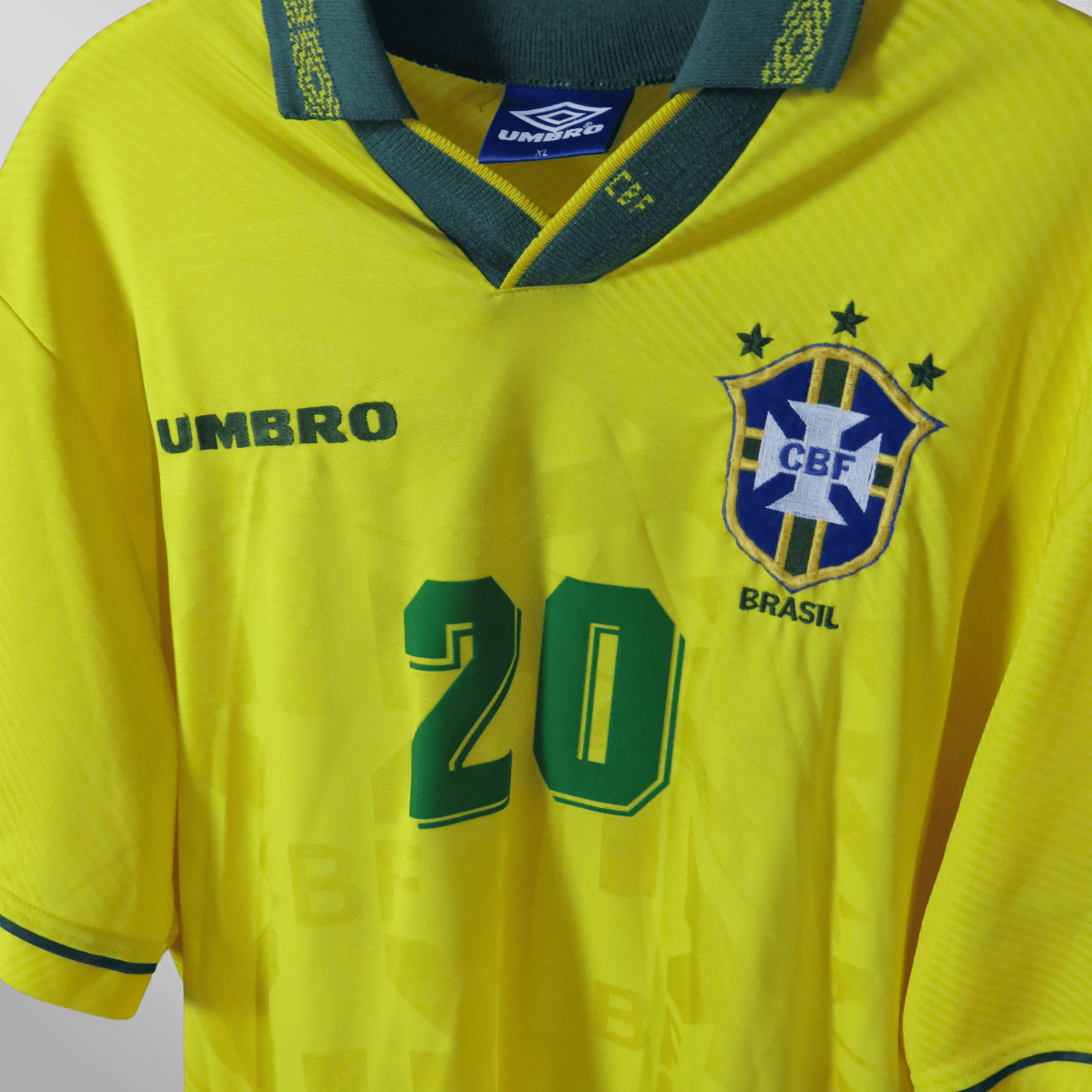 Original Brazil 1993-1994 Home football shirt, size XL, Ronaldo 20 | Nostalgic Football Shirts
