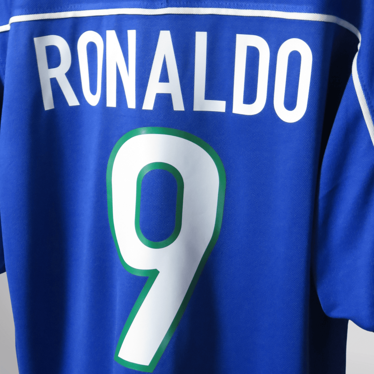 Retro Brazil 1998-2000 Away football jersey by Nike, Ronaldo 9, size L | Nostalgic Football Shirts