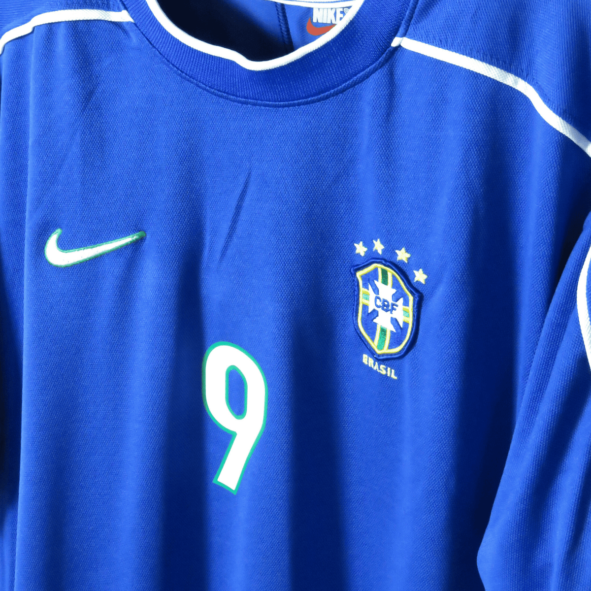Original Brazil 1998-2000 Away football shirt, size L, Ronaldo 9 | Nostalgic Football Shirts