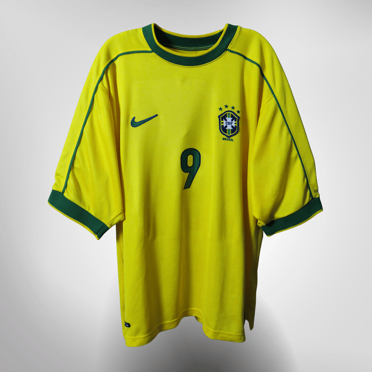 Authentic Nike Brazil 1998-2000 Home shirt, Ronaldo 9 on the back, size XL | Nostalgic Football Shirts
