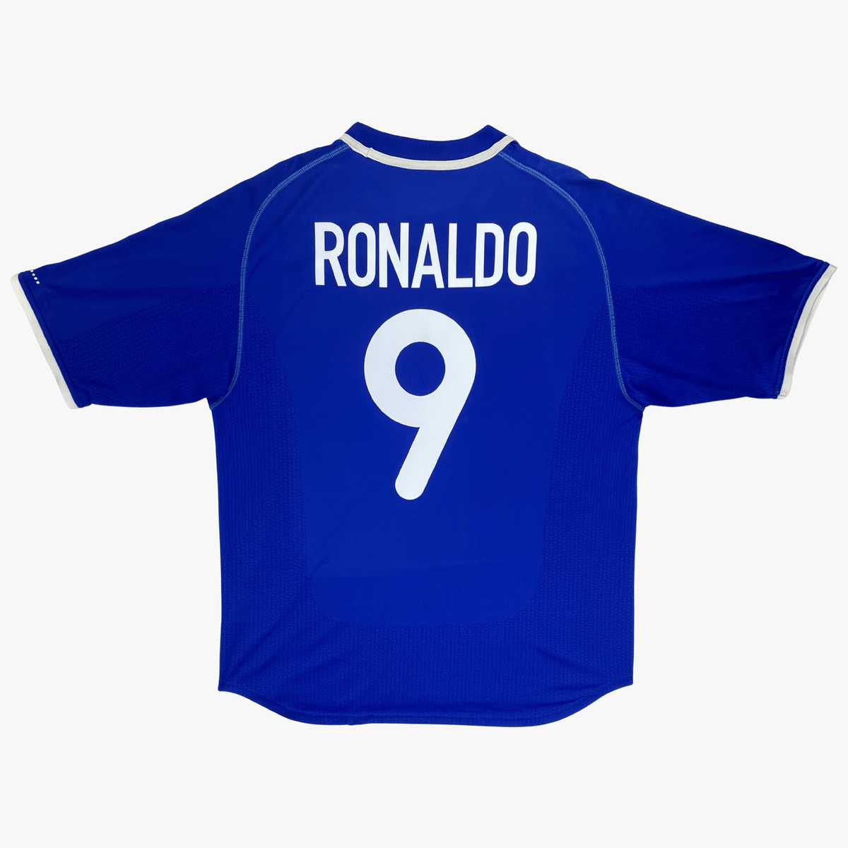 Vintage Brazil 2000-2002 Away football shirt with Ronaldo 9 print, size L | Nostalgic Football Shirts