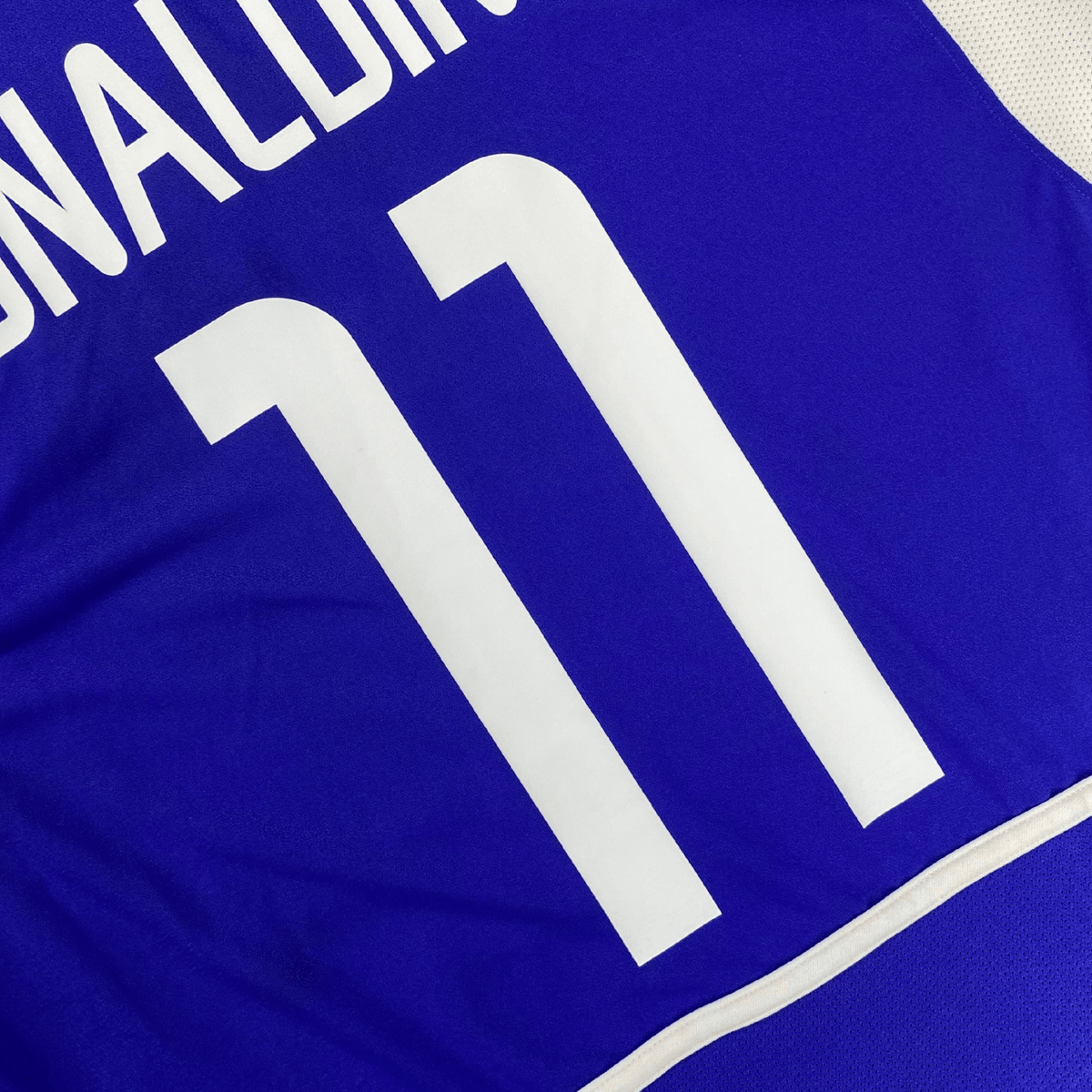 Original Brazil 2002-2004 Away football shirt, size L, Ronaldinho 10 | Nostalgic Football Shirts