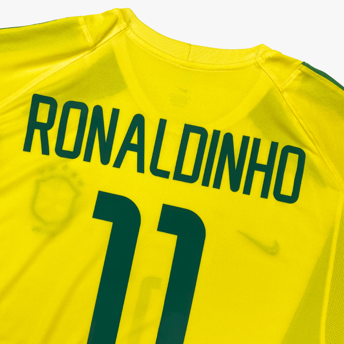 Retro Brazil 2002-2004 Home football jersey by Nike, Ronaldinho 11, size XL | Nostalgic Football Shirts