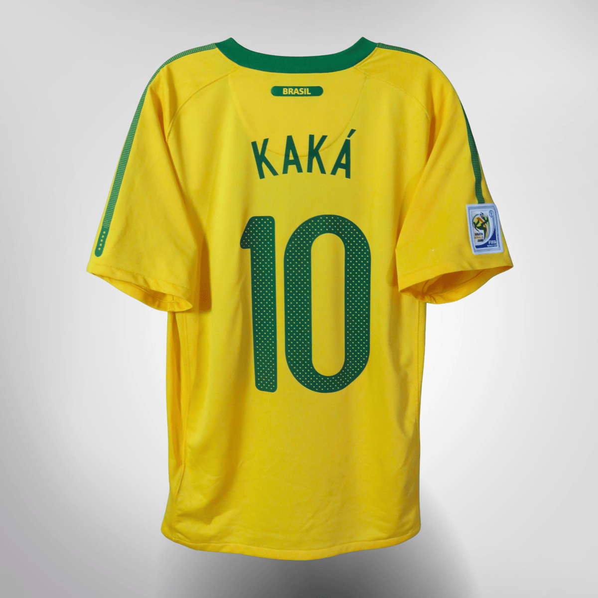 Vintage Brazil 2010-2011 Home football shirt with Kaka 10 print, size S | Nostalgic Football Shirts