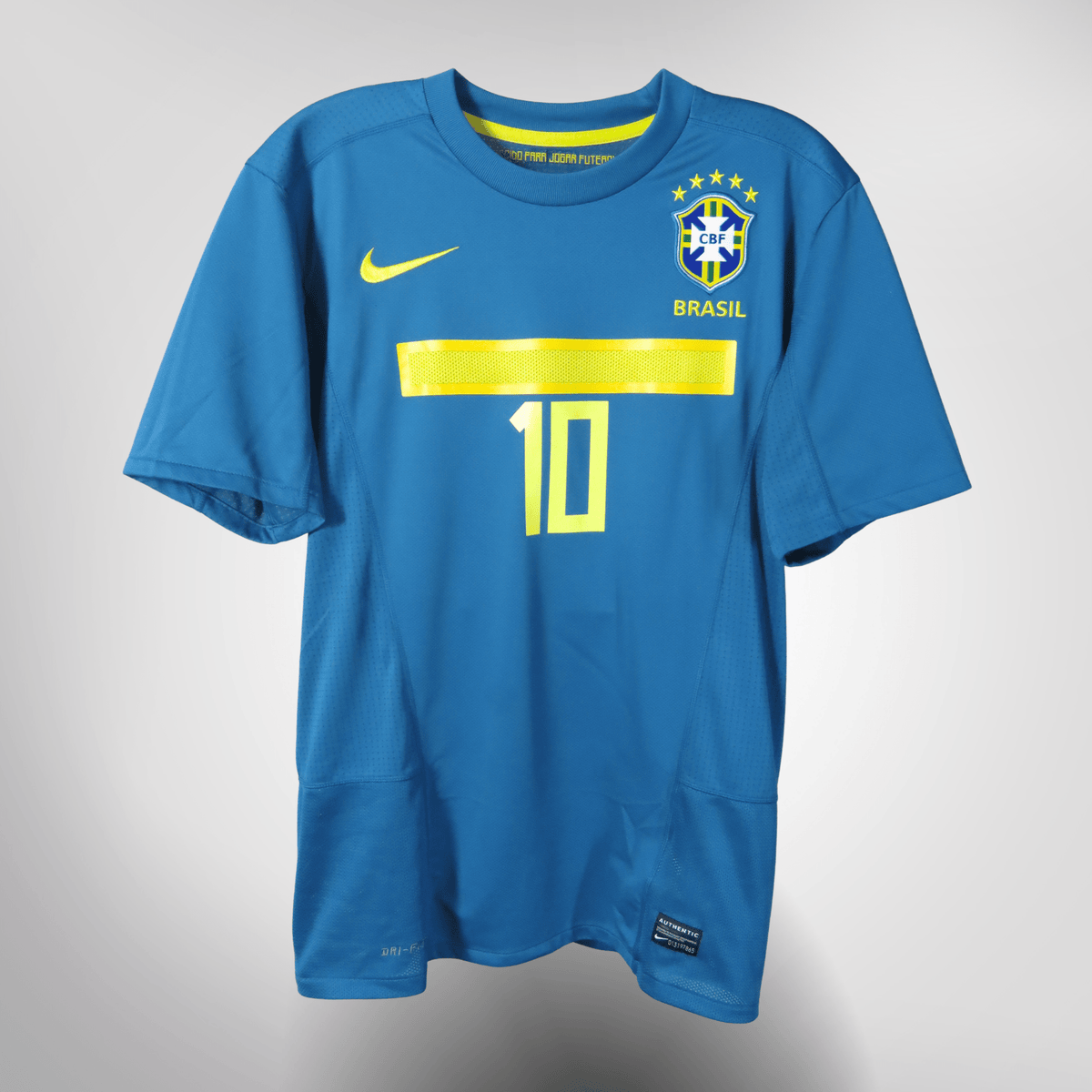 Authentic Nike Brazil 2011-2012 Away shirt, Ronaldinho 10 on the back, size M | Nostalgic Football Shirts