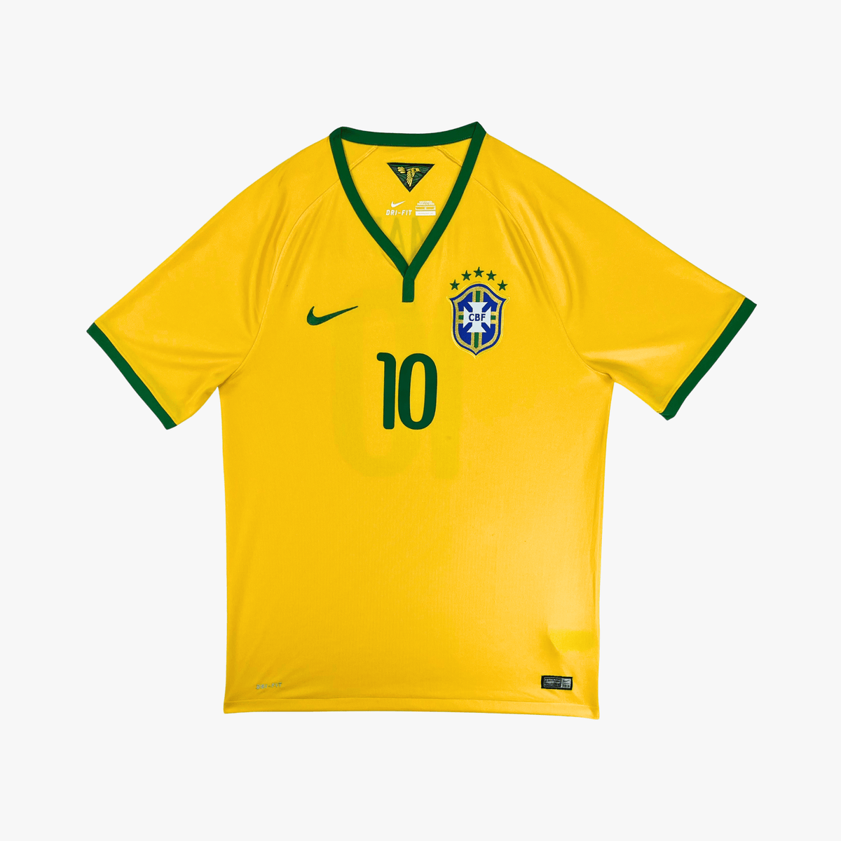 Authentic Nike Brazil 2014-2015 Home shirt, Neymar Jr 10 on the back, size L | Nostalgic Football Shirts