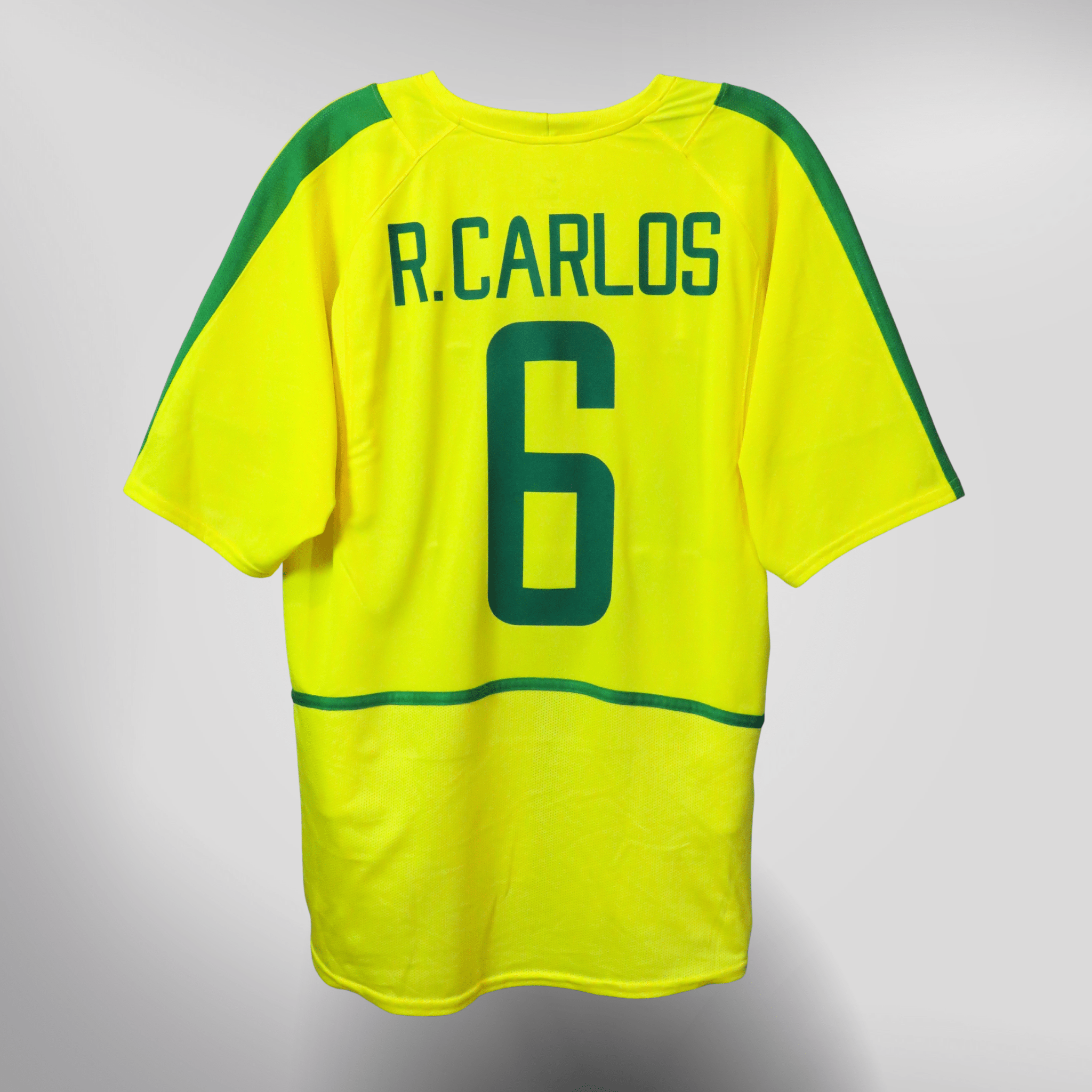 Brazil 2002-04 Home Roberto Carlos #6 Shirt M