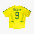 Brazil 2002-04 Home Ronaldo #9 Shirt L
