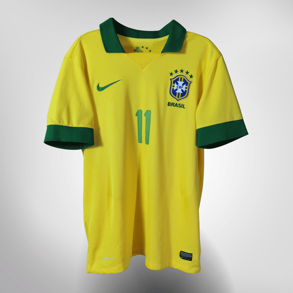 Brazil 2013-14 Home Neymar #11 Shirt M