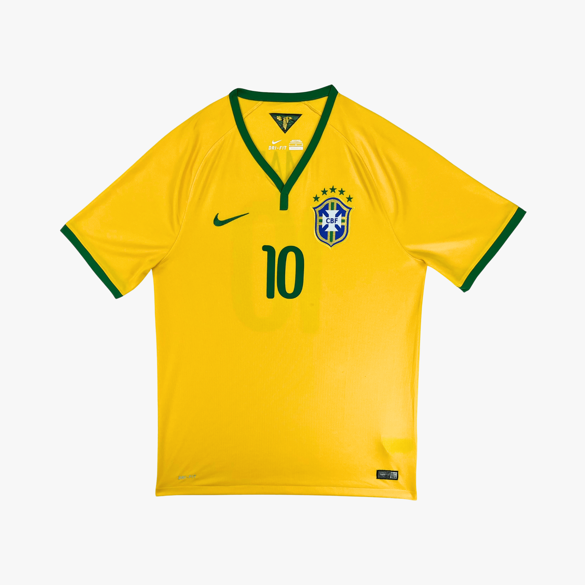 Brazil 2014-15 Home Neymar Jr #10 Shirt L