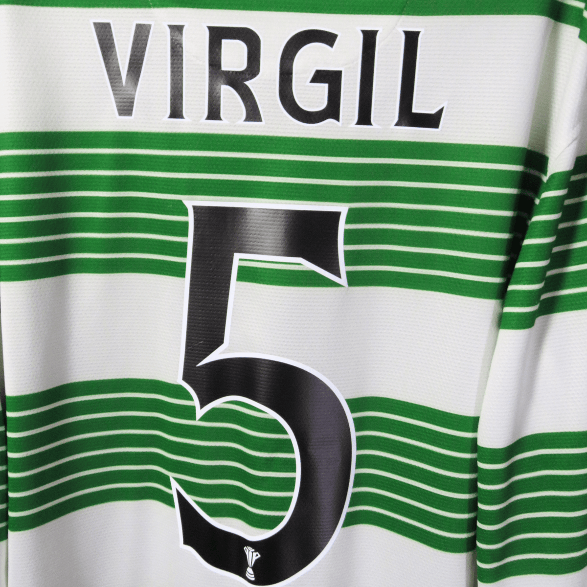 Retro Celtic 2013-2014 Home longsleeve football jersey by Nike, van Dijk 5, size M | Nostalgic Football Shirts
