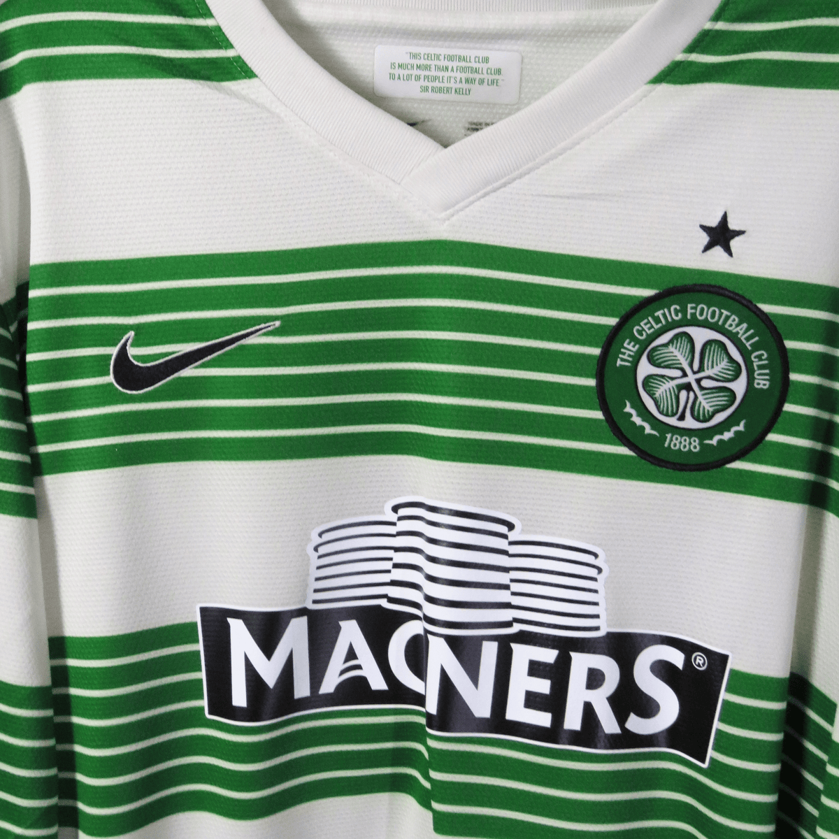 Original Celtic 2013-2014 Home longsleeve football shirt, size M, van Dijk 5 | Nostalgic Football Shirts