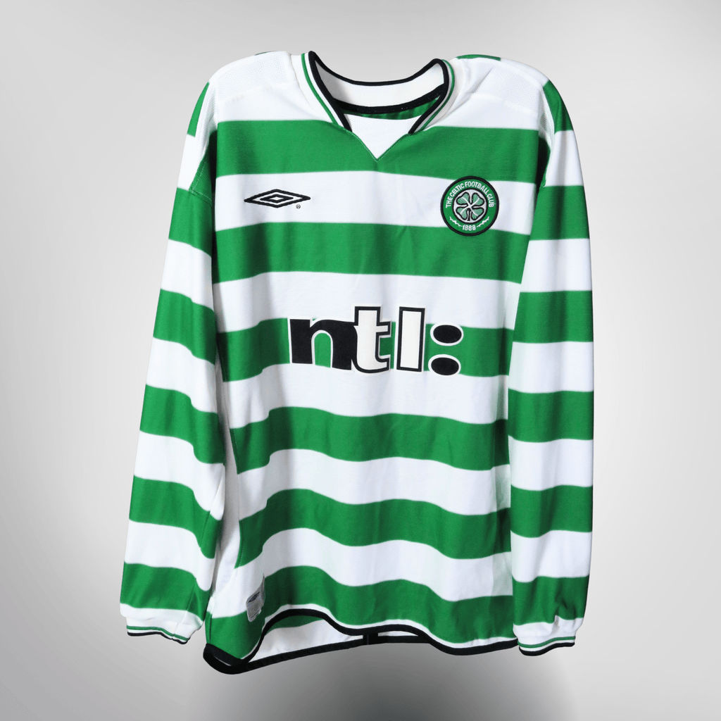 Celtic 2002-03 Home Larsson #7 Shirt L