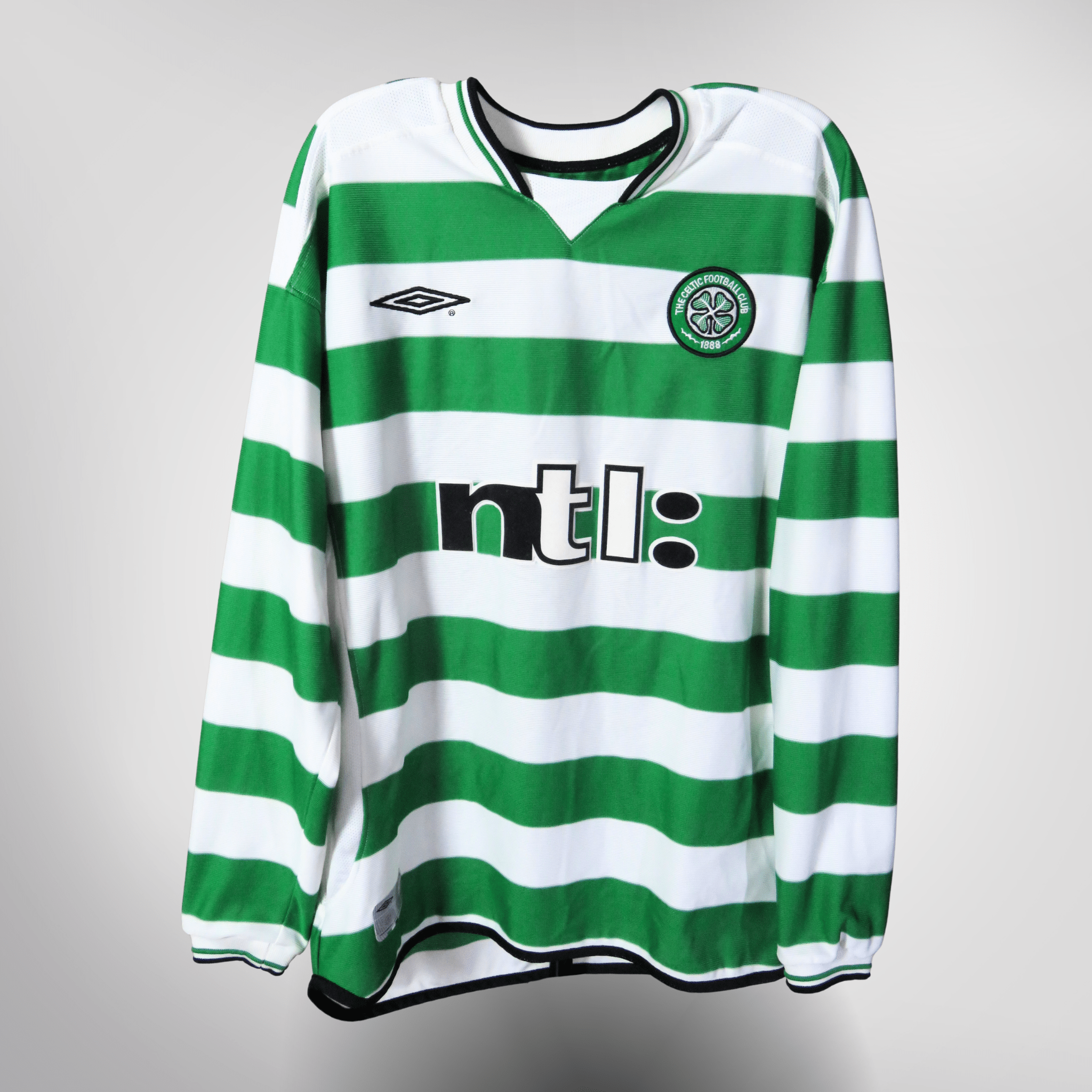 Celtic 2002-03 Home Larsson #7 Shirt L