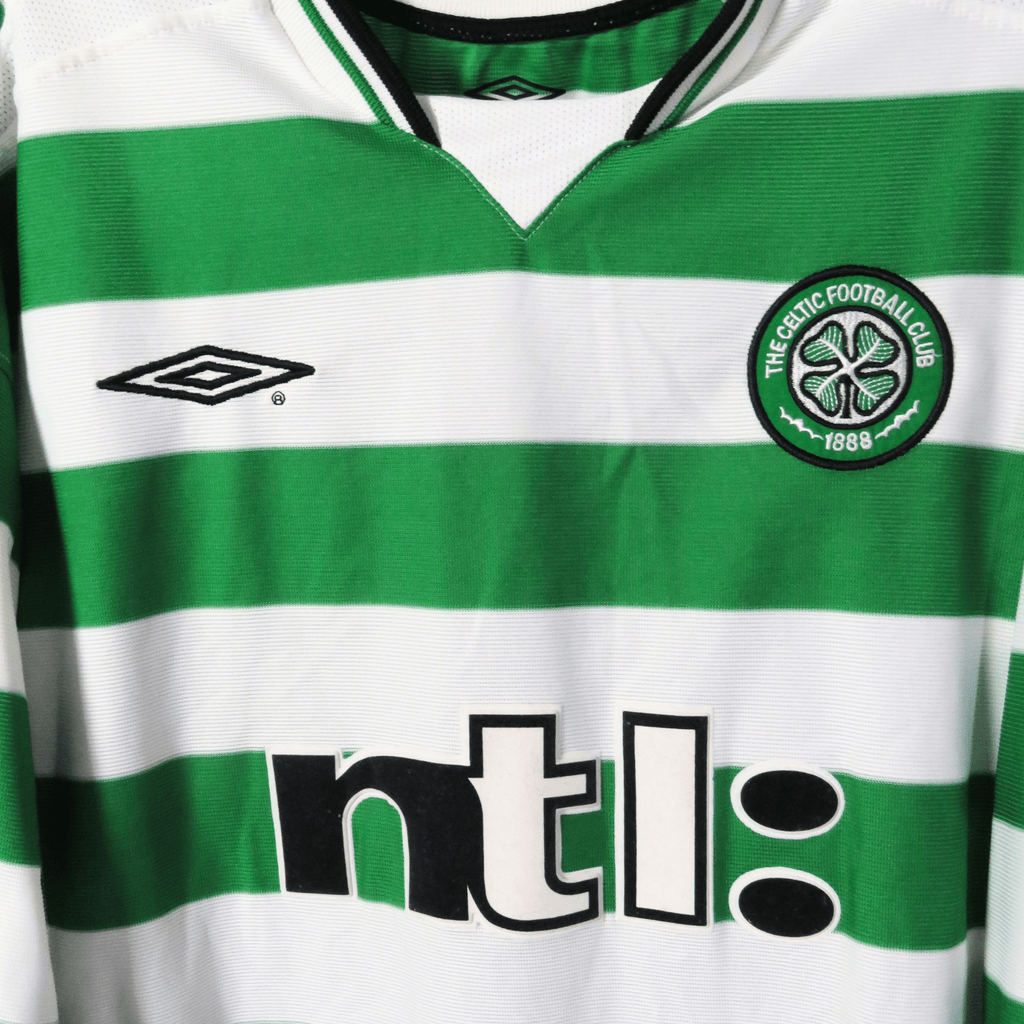 Celtic 2002-03 Home Larsson #7 Shirt L