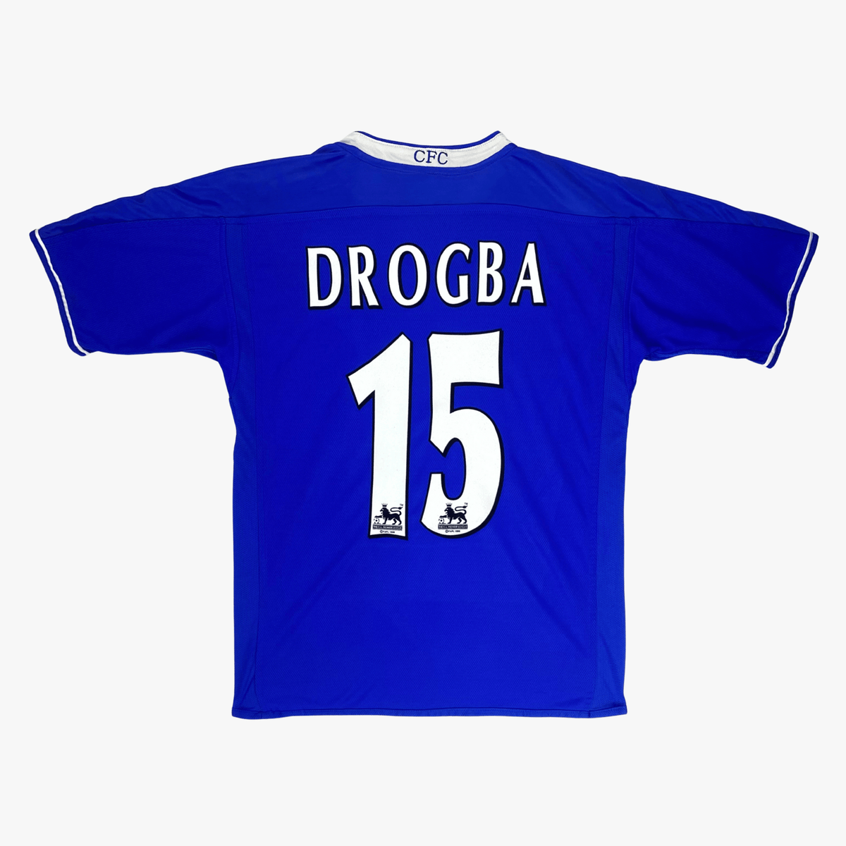 Vintage Chelsea 2003-2005 Home football shirt with Drogba 15 print, size S | Nostalgic Football Shirts