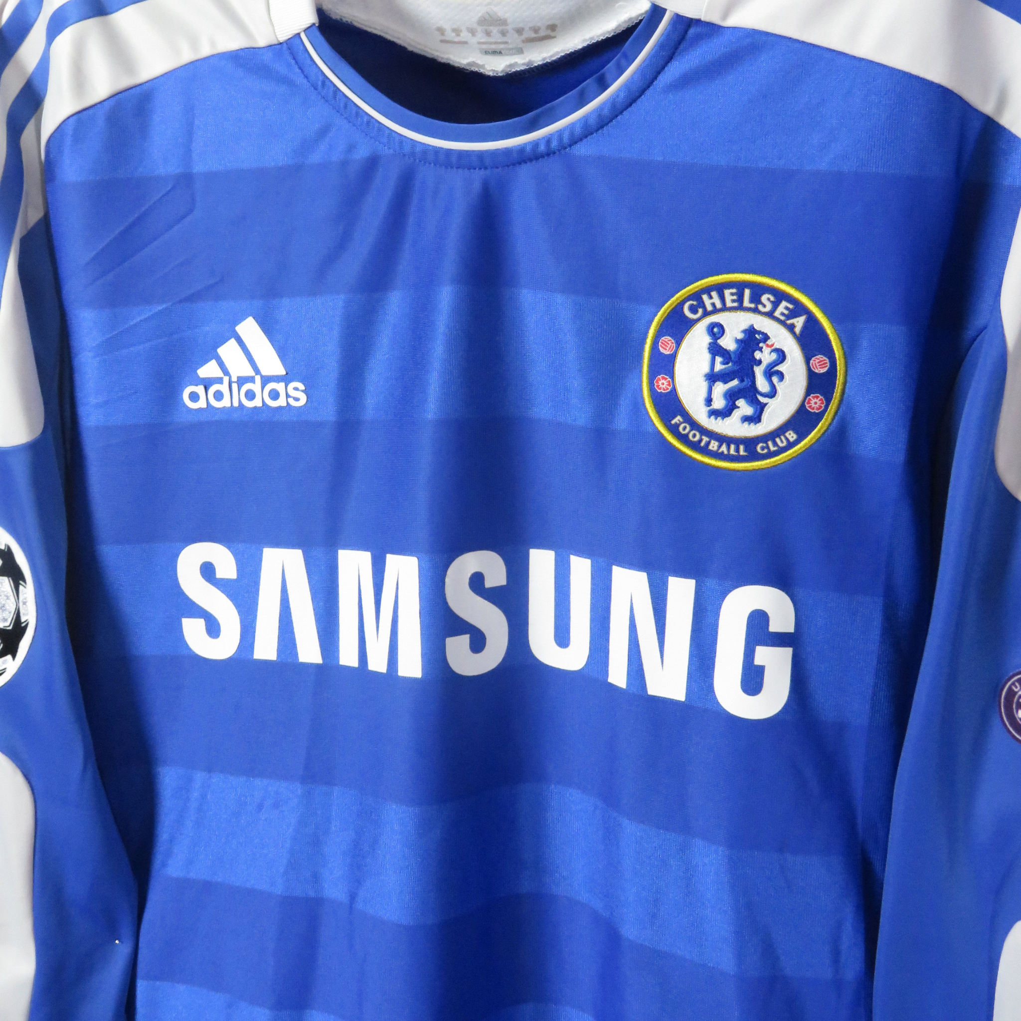 Chelsea 2011-12 Home Drogba #11 Player Issue UCL XL