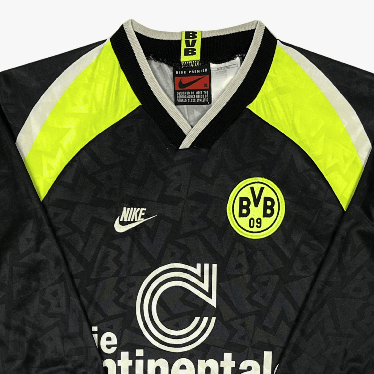 Authentic Nike Dortmund 1995-1996 Away longsleeve shirt, size XL | Nostalgic Football Shirts