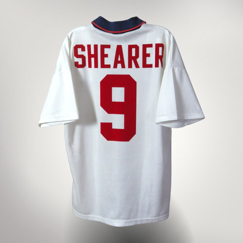 Vintage England 1993-1995 Home football shirt with Shearer 9 print, size L | Nostalgic Football Shirts