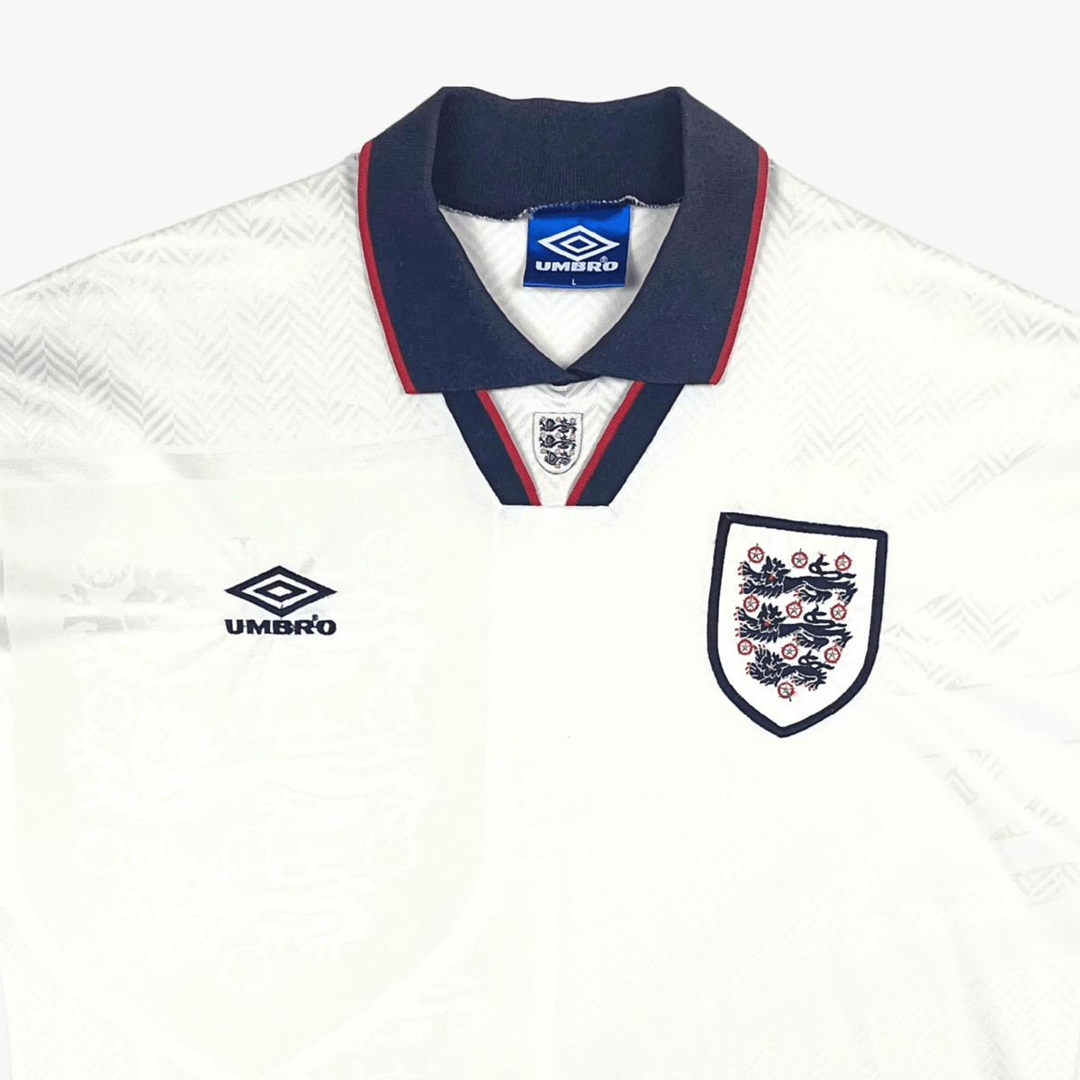 Authentic Umbro England 1993-1995 Home shirt, size L | Nostalgic Football Shirts
