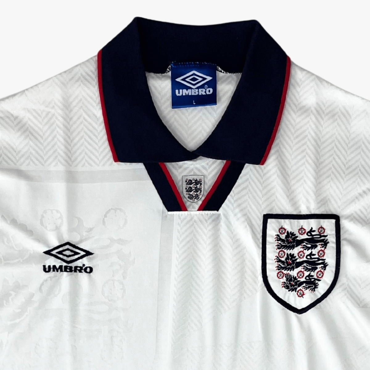 Authentic Umbro England 1993-1995 Home shirt, size L | Nostalgic Football Shirts