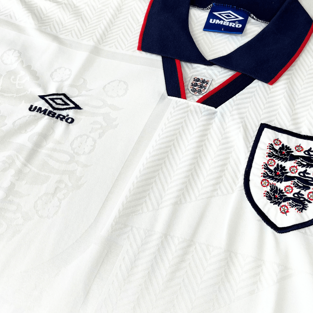 Original England 1993-1995 Home football shirt, size L | Nostalgic Football Shirts