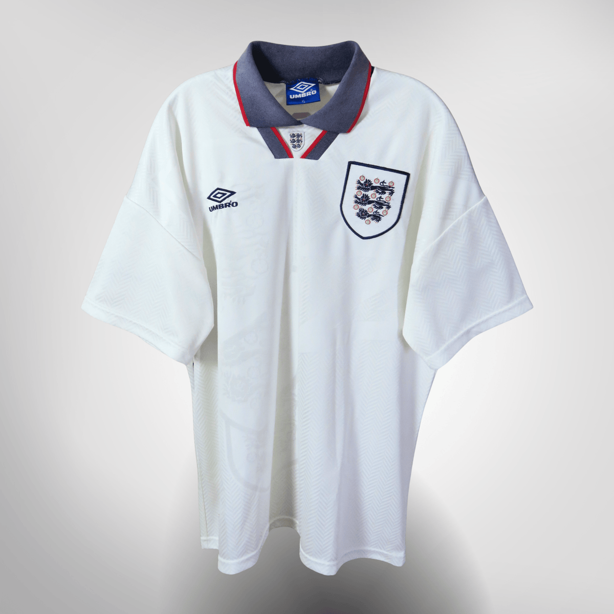 Authentic Umbro England 1993-1995 Home shirt, Wright 14 on the back, size XL | Nostalgic Football Shirts