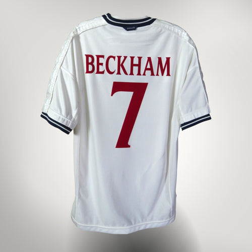 Vintage England 1999-2001 Home football shirt with Beckham 7 print, size XL | Nostalgic Football Shirts