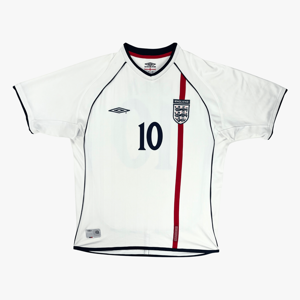 Authentic Umbro England 2001-2003 Home shirt, Owen 10 on the back, size L | Nostalgic Football Shirts