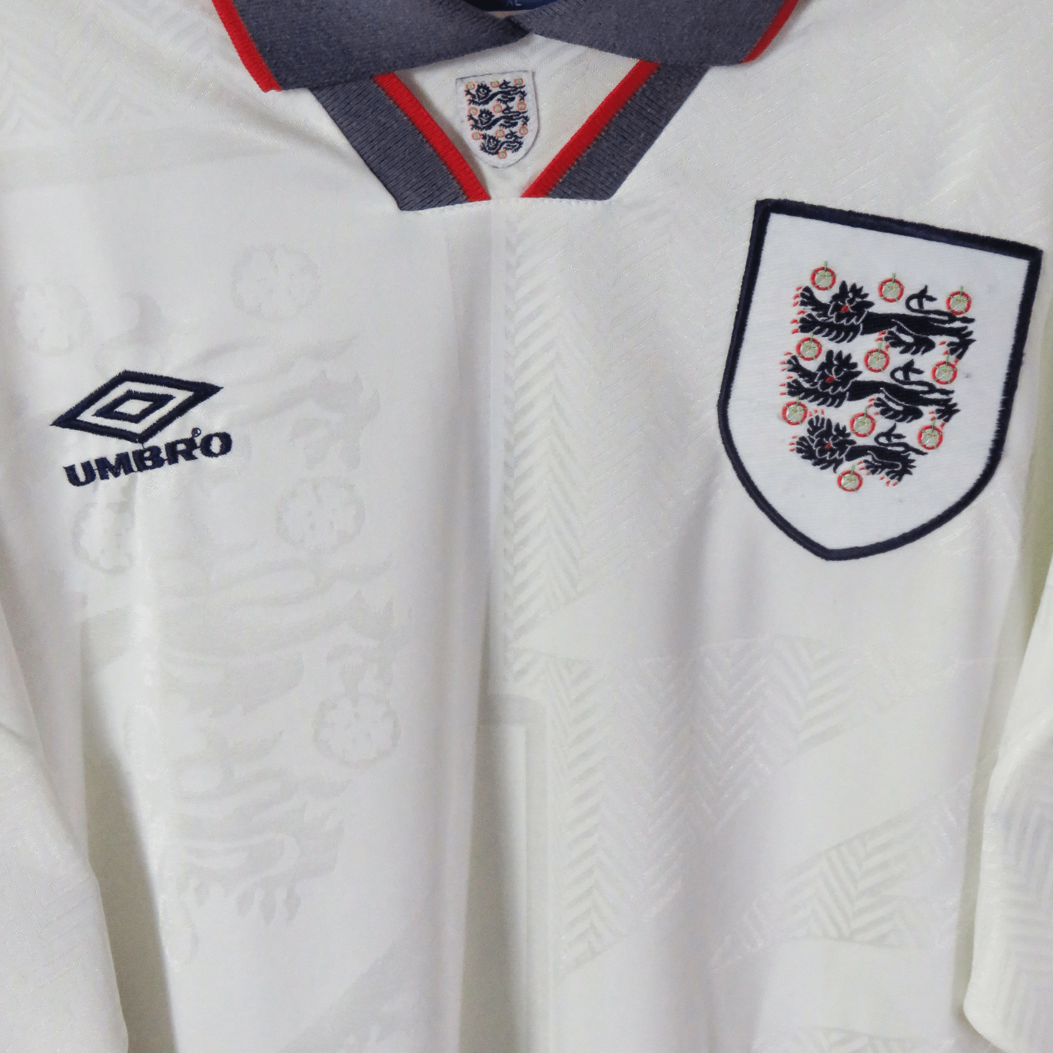 England 1993-95 Home Wright #14 Shirt XL