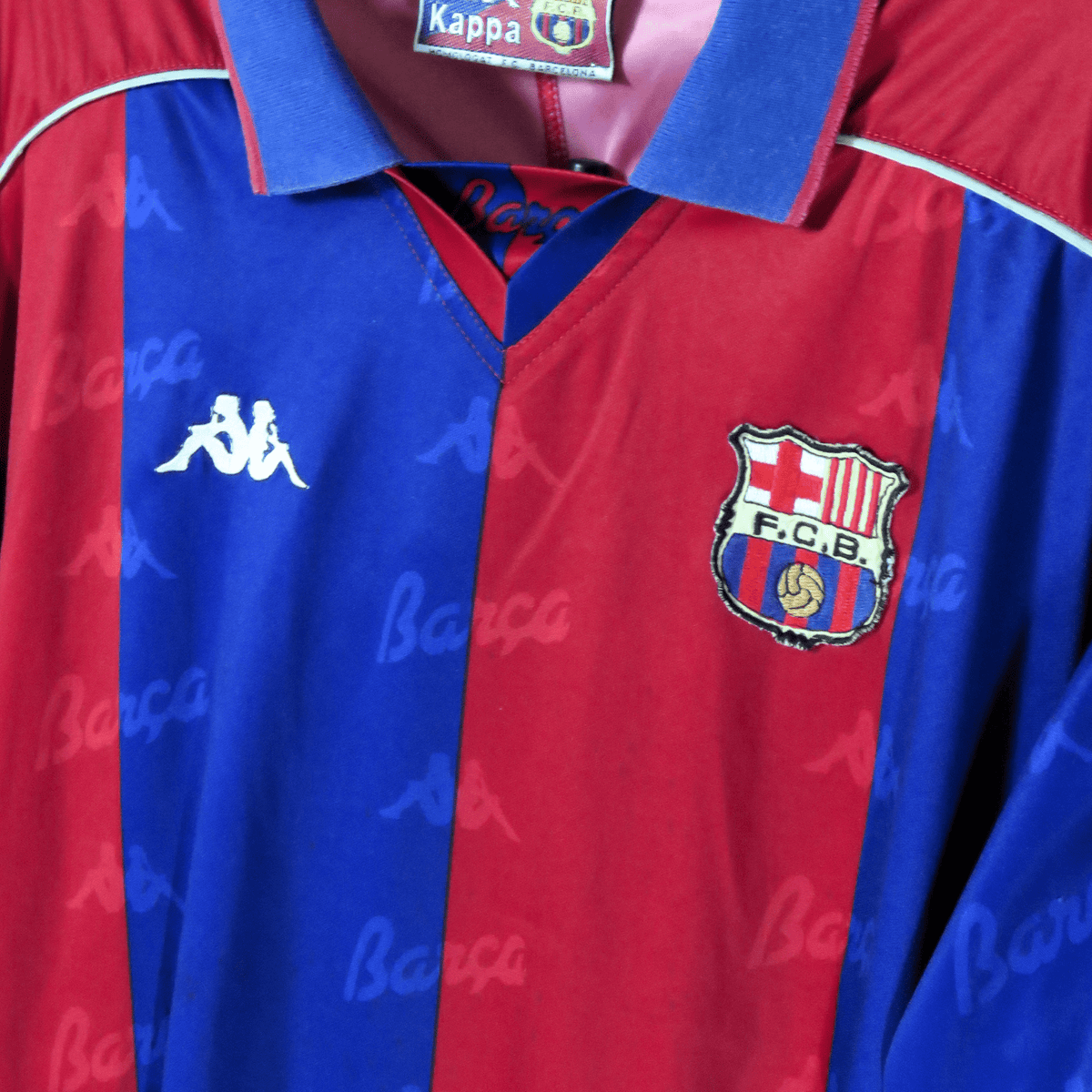 Retro FC Barcelona 1992-1995 Home football jersey by Kappa, size XL | Nostalgic Football Shirts