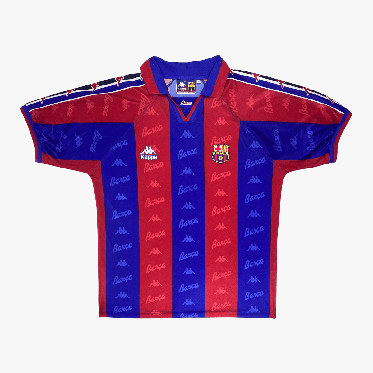 Authentic Kappa FC Barcelona 1995-1997 Home shirt, Ronaldo 9 on the back, size XL | Nostalgic Football Shirts