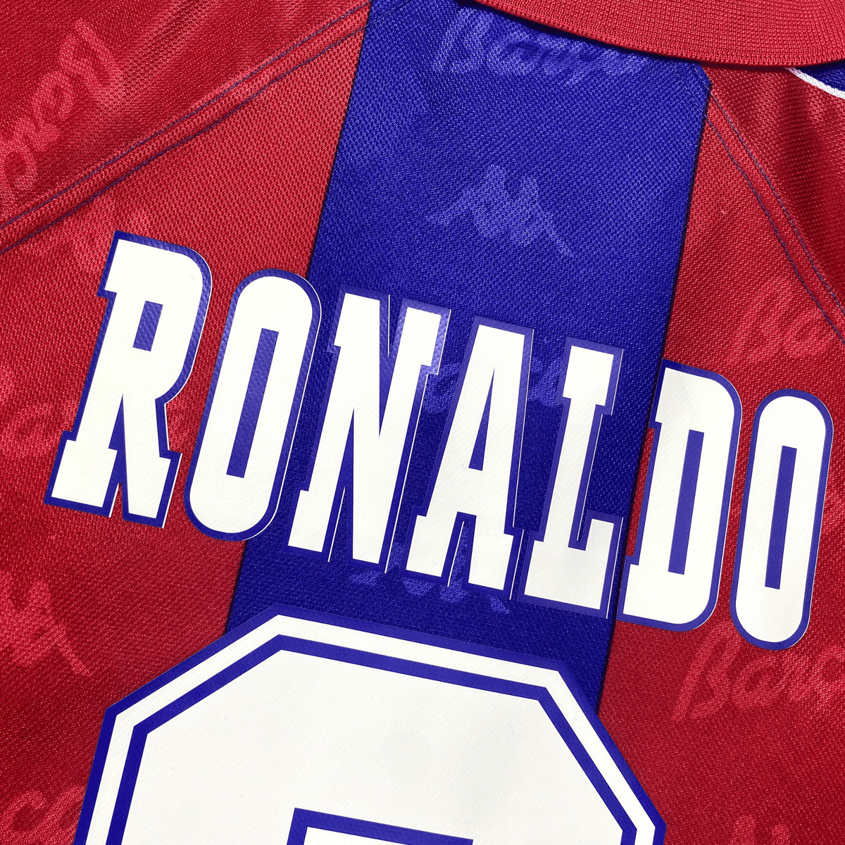Retro FC Barcelona 1995-1997 Home football jersey by Kappa, Ronaldo 9, size XL | Nostalgic Football Shirts
