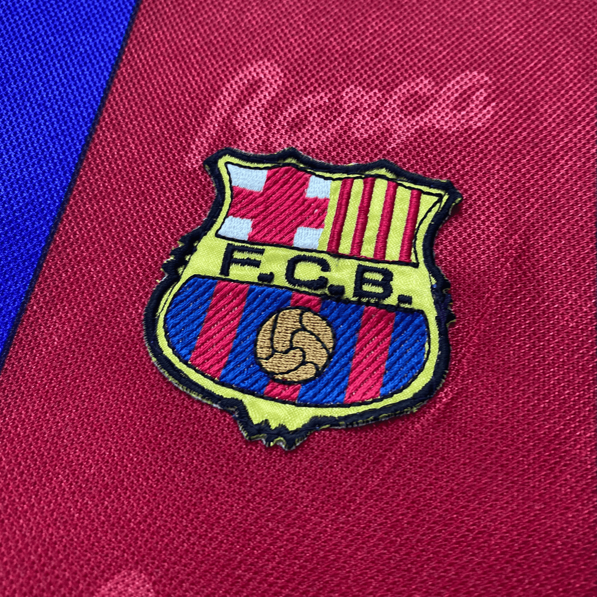 Original FC Barcelona 1995-1997 Home football shirt, size XL, Ronaldo 9 | Nostalgic Football Shirts