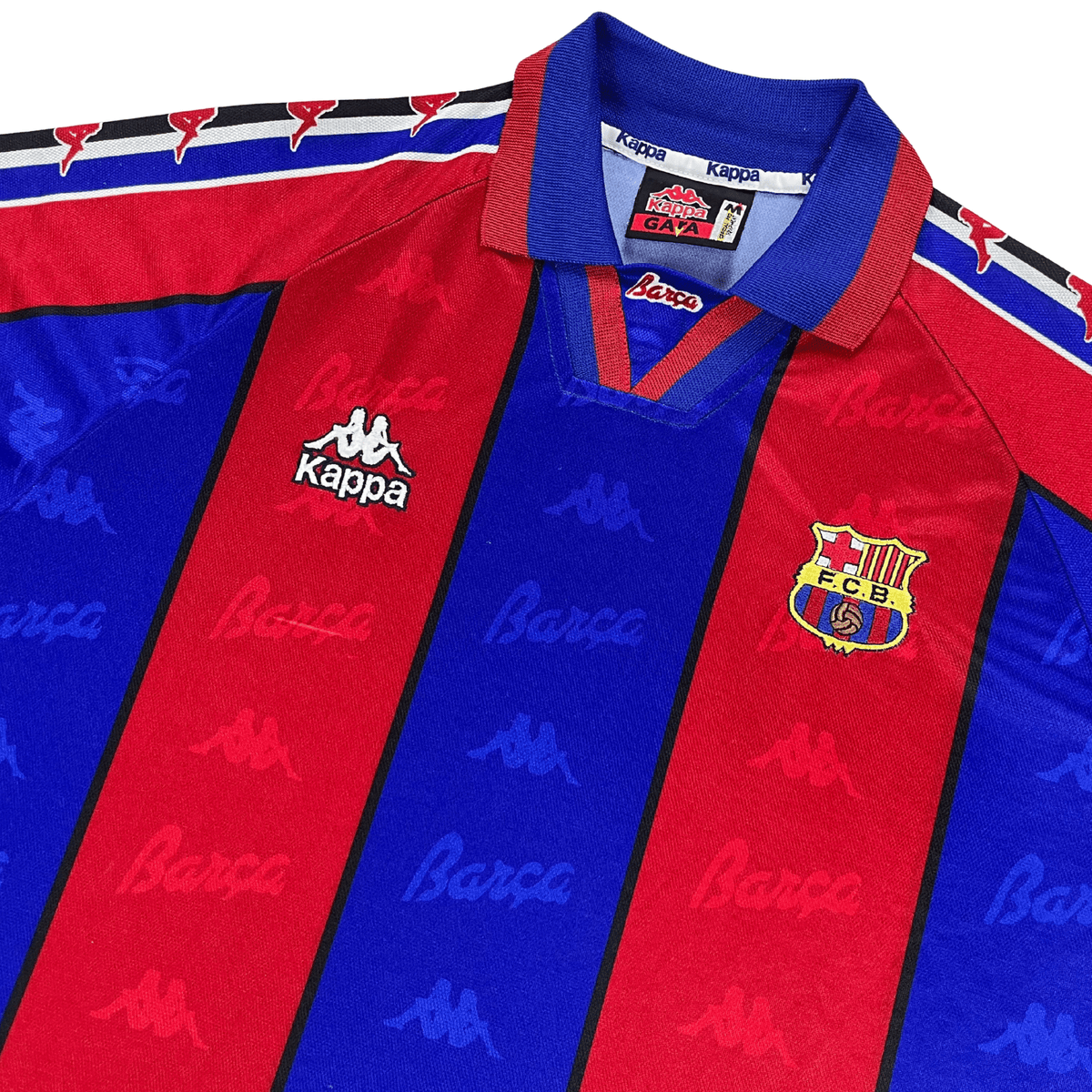 Retro FC Barcelona 1995-1997 Home football jersey by Kappa, size M | Nostalgic Football Shirts